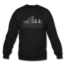 Jacksonville, Florida Sweatshirt - Skyline Jacksonville Crewneck Sweatshirt - black