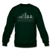 Jacksonville, Florida Sweatshirt - Skyline Jacksonville Crewneck Sweatshirt - forest green