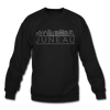 Juneau, Alaska Sweatshirt - Skyline Juneau Crewneck Sweatshirt - black