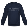 Juneau, Alaska Sweatshirt - Skyline Juneau Crewneck Sweatshirt - navy