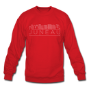 Juneau, Alaska Sweatshirt - Skyline Juneau Crewneck Sweatshirt - red