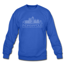 Indianapolis, Indiana Sweatshirt - Skyline Indianapolis Crewneck Sweatshirt - royal blue