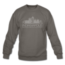 Indianapolis, Indiana Sweatshirt - Skyline Indianapolis Crewneck Sweatshirt - asphalt gray