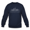 Indianapolis, Indiana Sweatshirt - Skyline Indianapolis Crewneck Sweatshirt - navy