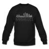 Kansas City, Missouri Sweatshirt - Skyline Kansas City Crewneck Sweatshirt - black