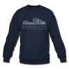 Kansas City, Missouri Sweatshirt - Skyline Kansas City Crewneck Sweatshirt - navy