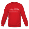 Kansas City, Missouri Sweatshirt - Skyline Kansas City Crewneck Sweatshirt - red