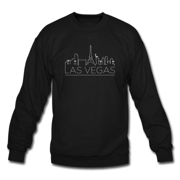 Las Vegas, Nevada Sweatshirt - Skyline Las Vegas Crewneck Sweatshirt - black