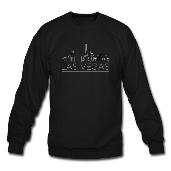 Las Vegas, Nevada Sweatshirt - Skyline Las Vegas Crewneck Sweatshirt - black