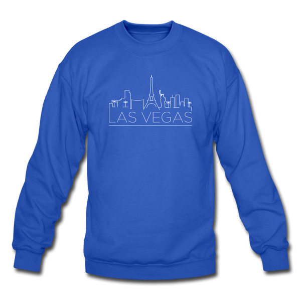 Las Vegas, Nevada Sweatshirt - Skyline Las Vegas Crewneck Sweatshirt - royal blue
