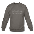 Las Vegas, Nevada Sweatshirt - Skyline Las Vegas Crewneck Sweatshirt - asphalt gray
