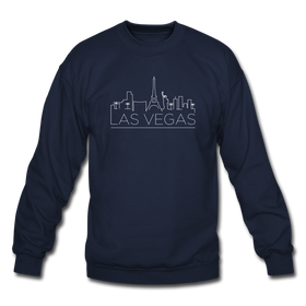 Las Vegas, Nevada Sweatshirt - Skyline Las Vegas Crewneck Sweatshirt - navy