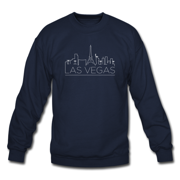 Las Vegas, Nevada Sweatshirt - Skyline Las Vegas Crewneck Sweatshirt - navy