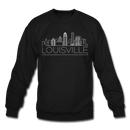 Louisville, Kentucky Sweatshirt - Skyline Louisville Crewneck Sweatshirt - black