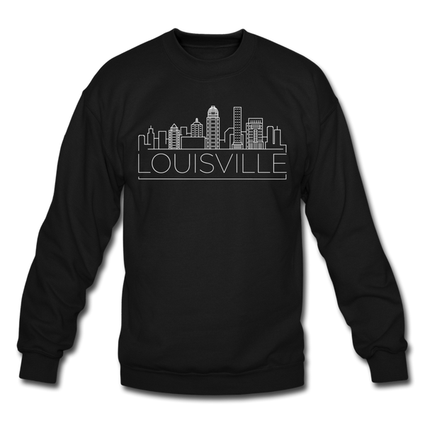 Louisville, Kentucky Sweatshirt - Skyline Louisville Crewneck Sweatshirt - black