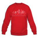 Louisville, Kentucky Sweatshirt - Skyline Louisville Crewneck Sweatshirt - red