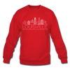 Louisville, Kentucky Sweatshirt - Skyline Louisville Crewneck Sweatshirt - red