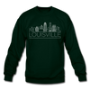 Louisville, Kentucky Sweatshirt - Skyline Louisville Crewneck Sweatshirt - forest green