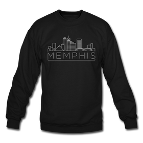 Memphis, Tennessee Sweatshirt - Skyline Memphis Crewneck Sweatshirt - black