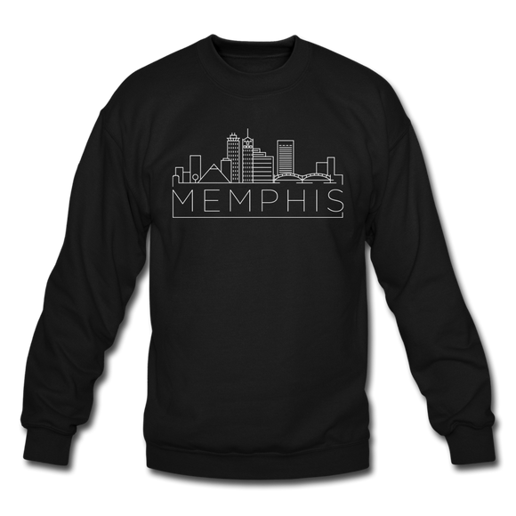 Memphis, Tennessee Sweatshirt - Skyline Memphis Crewneck Sweatshirt - black