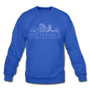 Memphis, Tennessee Sweatshirt - Skyline Memphis Crewneck Sweatshirt - royal blue