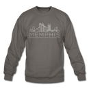 Memphis, Tennessee Sweatshirt - Skyline Memphis Crewneck Sweatshirt - asphalt gray