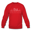 Memphis, Tennessee Sweatshirt - Skyline Memphis Crewneck Sweatshirt - red