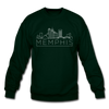 Memphis, Tennessee Sweatshirt - Skyline Memphis Crewneck Sweatshirt - forest green