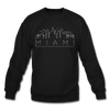 Miami, Florida Sweatshirt - Skyline Miami Crewneck Sweatshirt - black