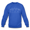 Miami, Florida Sweatshirt - Skyline Miami Crewneck Sweatshirt - royal blue