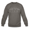 Miami, Florida Sweatshirt - Skyline Miami Crewneck Sweatshirt - asphalt gray