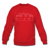 Miami, Florida Sweatshirt - Skyline Miami Crewneck Sweatshirt - red