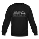 Nashville, Tennessee Sweatshirt - Skyline Nashville Crewneck Sweatshirt - black