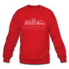 Nashville, Tennessee Sweatshirt - Skyline Nashville Crewneck Sweatshirt - red