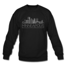 Minneapolis, Minnesota Sweatshirt - Skyline Minneapolis Crewneck Sweatshirt - black