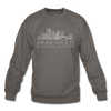 Minneapolis, Minnesota Sweatshirt - Skyline Minneapolis Crewneck Sweatshirt - asphalt gray