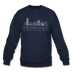 Milwaukee, Wisconsin Sweatshirt - Skyline Milwaukee Crewneck Sweatshirt - navy