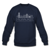 Milwaukee, Wisconsin Sweatshirt - Skyline Milwaukee Crewneck Sweatshirt - navy