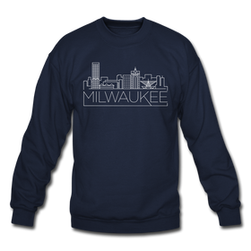 Milwaukee, Wisconsin Sweatshirt - Skyline Milwaukee Crewneck Sweatshirt