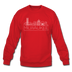 Milwaukee, Wisconsin Sweatshirt - Skyline Milwaukee Crewneck Sweatshirt - red