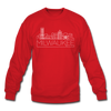 Milwaukee, Wisconsin Sweatshirt - Skyline Milwaukee Crewneck Sweatshirt - red