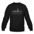 Oklahoma City, Oklahoma Sweatshirt - Skyline Oklahoma City Crewneck Sweatshirt - black
