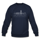 Oklahoma City, Oklahoma Sweatshirt - Skyline Oklahoma City Crewneck Sweatshirt - navy