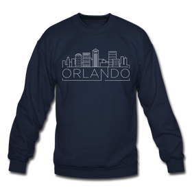 Orlando, Florida Sweatshirt - Skyline Orlando Crewneck Sweatshirt - navy