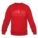 Orlando, Florida Sweatshirt - Skyline Orlando Crewneck Sweatshirt - red