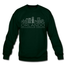 Orlando, Florida Sweatshirt - Skyline Orlando Crewneck Sweatshirt - forest green
