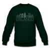 Orlando, Florida Sweatshirt - Skyline Orlando Crewneck Sweatshirt - forest green