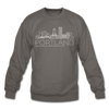 Portland, Oregon Sweatshirt - Skyline Portland Crewneck Sweatshirt - asphalt gray