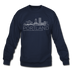 Portland, Oregon Sweatshirt - Skyline Portland Crewneck Sweatshirt - navy