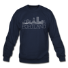 Portland, Oregon Sweatshirt - Skyline Portland Crewneck Sweatshirt - navy